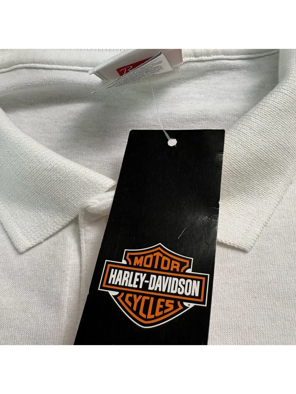 Harley Davidson Motorcycles Bahamas Polo T Shirt 2XL White New With Tags Flawed